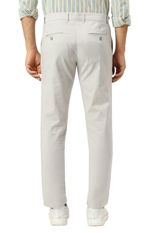 Tapered Fit Cotton Stretch Dobby Trousers