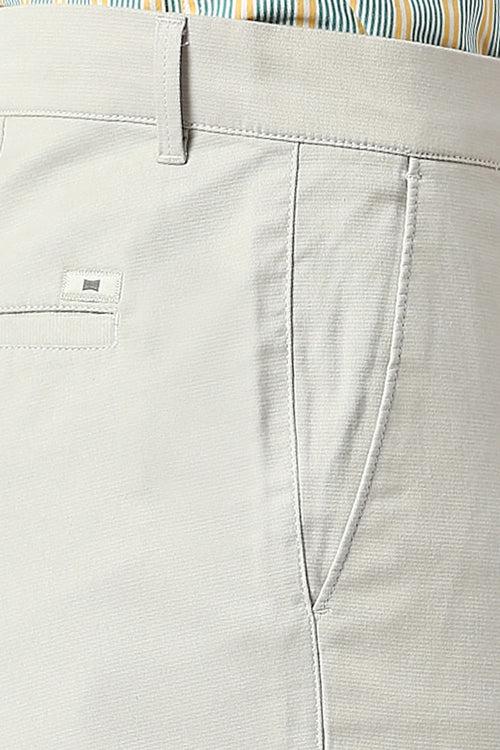 Tapered Fit Cotton Stretch Dobby Trousers