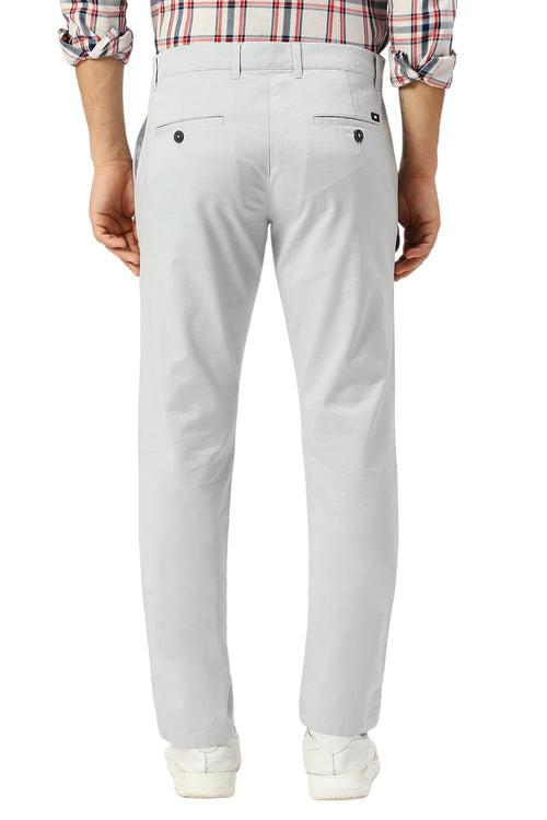 Tapered Fit Cotton Stretch Dobby Trousers