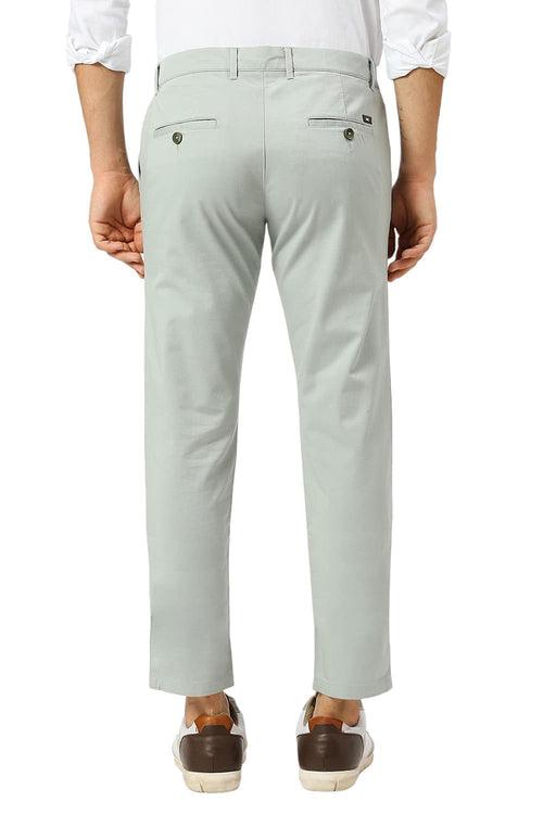 Tapered Fit Cotton Stretch Dobby Trousers