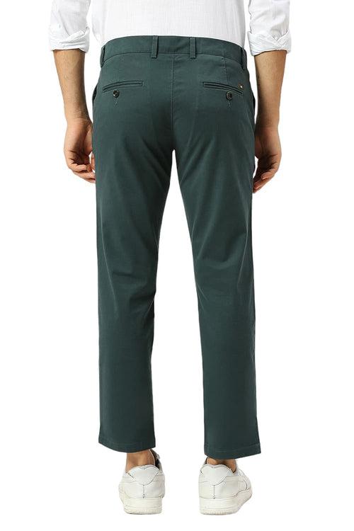 Tapered Fit Cotton Stretch Peach Twill Trousers