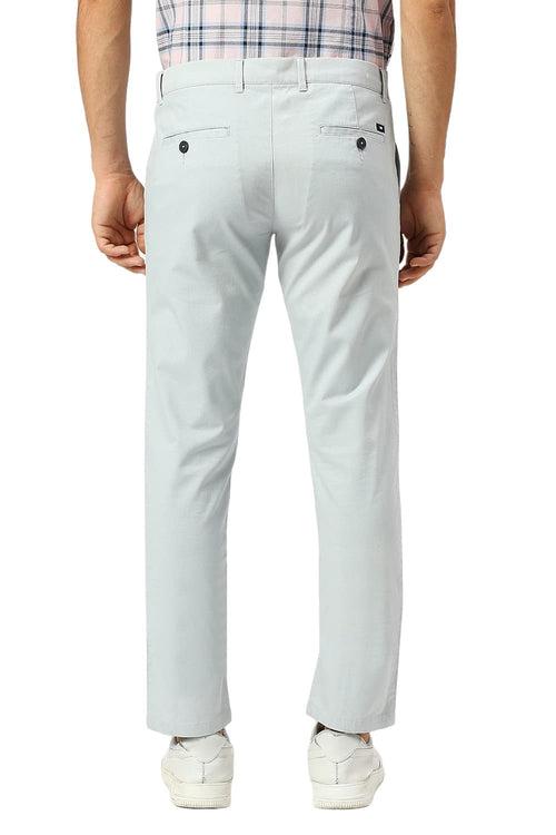 Tapered Fit Cotton Stretch Dobby Trousers