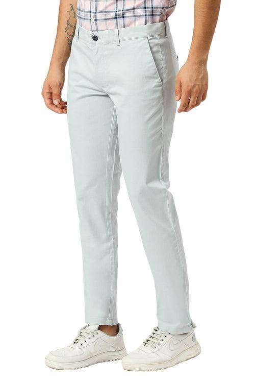 Tapered Fit Cotton Stretch Dobby Trousers