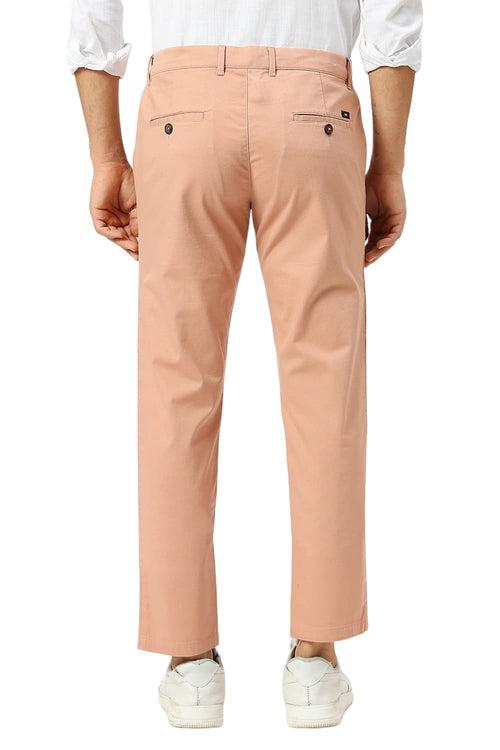 Tapered Fit Cotton Stretch Dobby Trousers