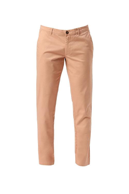 Tapered Fit Cotton Stretch Dobby Trousers