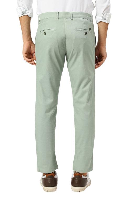 Tapered Fit Cotton Stretch Dobby Trousers