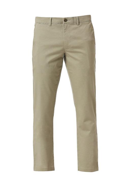 Tapered Fit Cotton Stretch Dobby Trousers