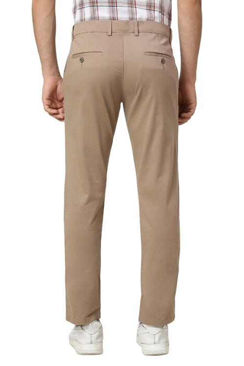 Tapered Fit Cotton Stretch Dobby Trousers