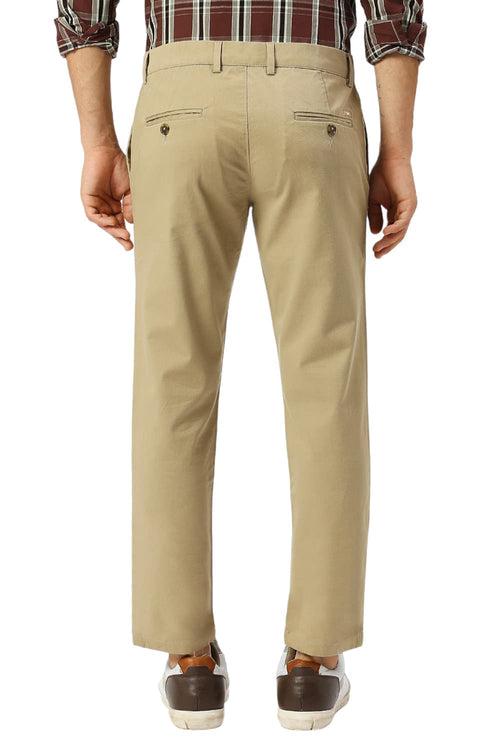 Tapered Fit Cotton Stretch Dobby Trousers