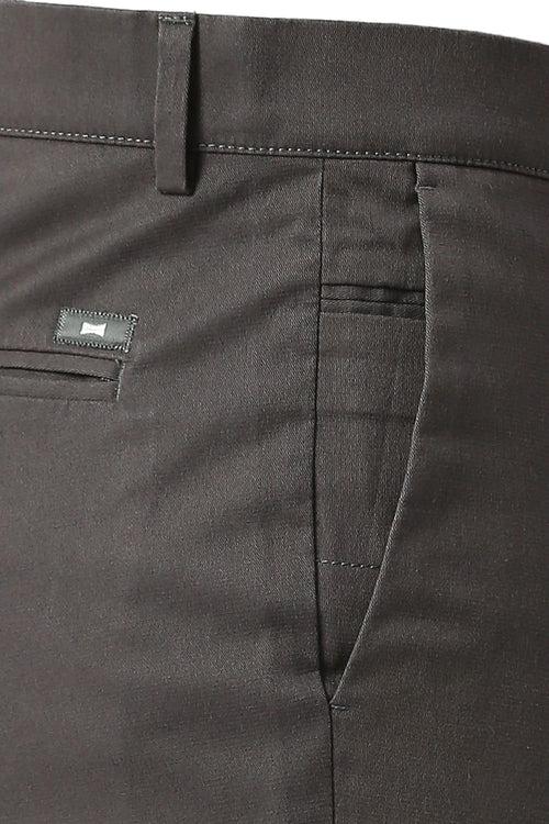 Tapered Fit Cotton Stretch Dobby Trousers