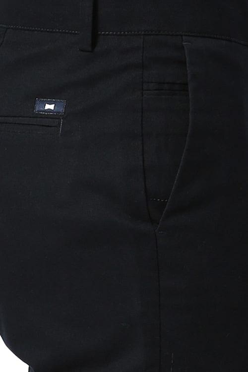 Tapered Fit Cotton Stretch Dobby Trousers