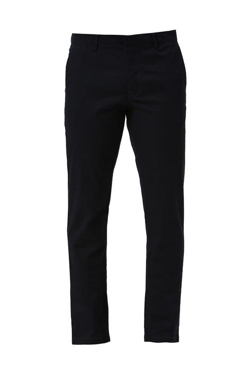 Tapered Fit Cotton Stretch Dobby Trousers