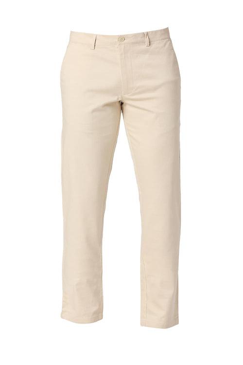 Tapered Fit Cotton Stretch Dobby Trousers