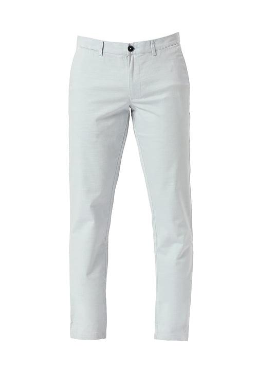 Tapered Fit Cotton Stretch Dobby Trousers