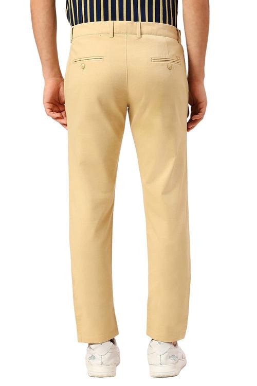 Tapered Fit Cotton Stretch Dobby Trousers