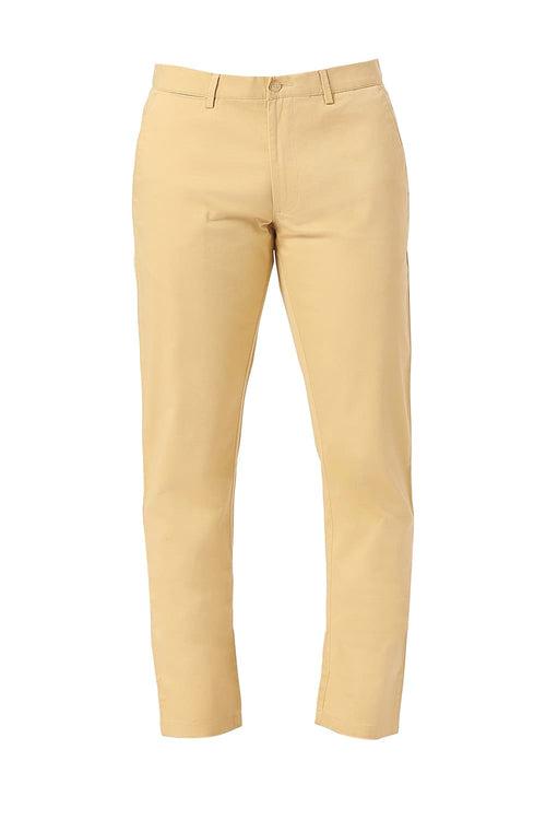 Tapered Fit Cotton Stretch Dobby Trousers