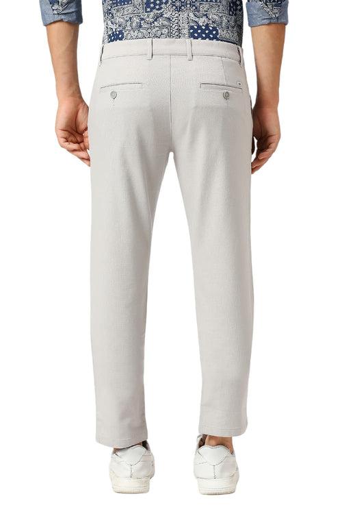 Tapered Fit Cotton Stretch Dobby Trousers