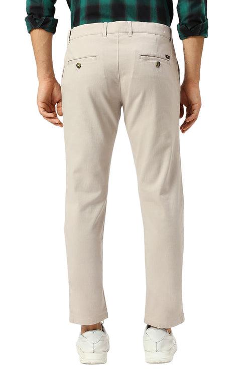 Tapered Fit Cotton Stretch Dobby Trousers