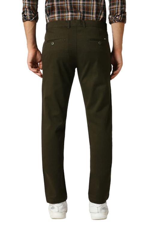 Tapered Fit Cotton Stretch Dobby Trousers