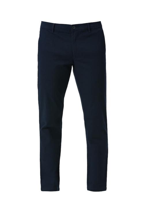 Tapered Fit Cotton Stretch Dobby Trousers