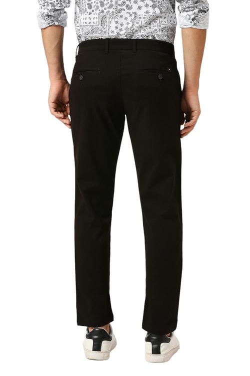 Tapered Fit Cotton Stretch Dobby Trousers