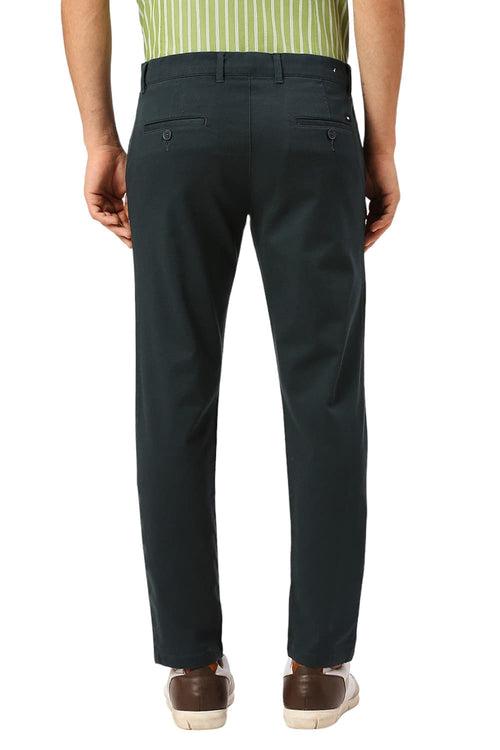 Tapered Fit Cotton Stretch Dobby Trousers