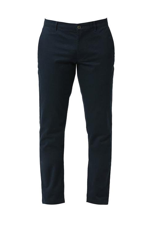 Tapered Fit Cotton Stretch Dobby Trousers