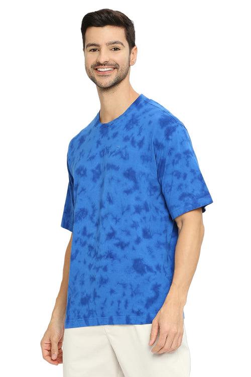 Relaxed Fit Cotton Tie Dye Crew T-Shirts