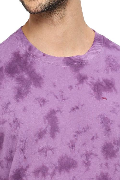 Relaxed Fit Cotton Tie Dye Crew T-Shirts