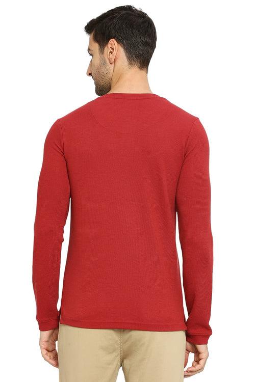 Regular Fit Cotton Polyester Stretch Solid Henly T-Shirts