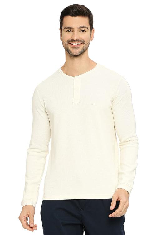 Regular Fit Cotton Polyester Stretch Solid Henly T-Shirts