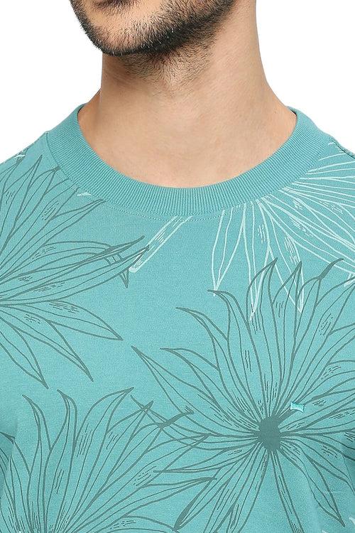 Regular Fit Cotton Printed Crew T-Shirts