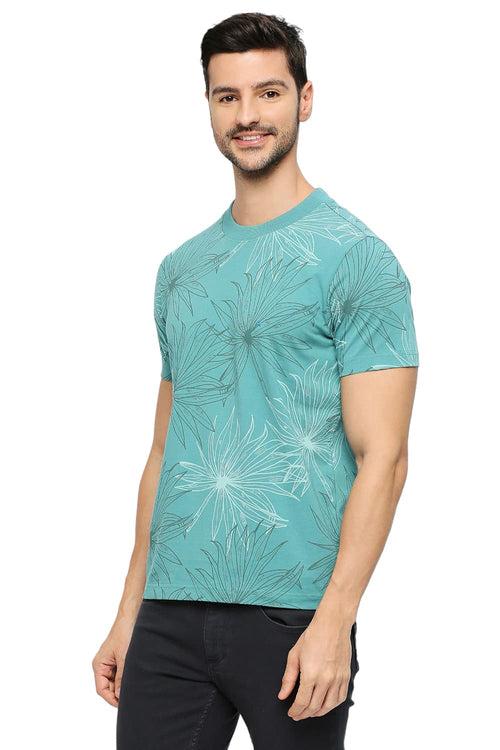 Regular Fit Cotton Printed Crew T-Shirts