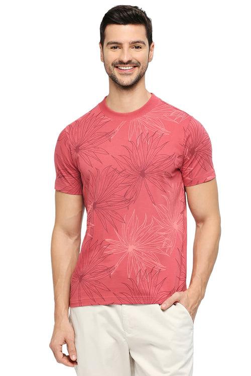 Regular Fit Cotton Printed Crew T-Shirts