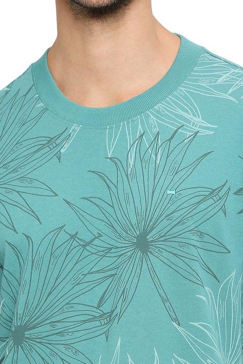 Relaxed Fit Cotton Printed Crew T-Shirts