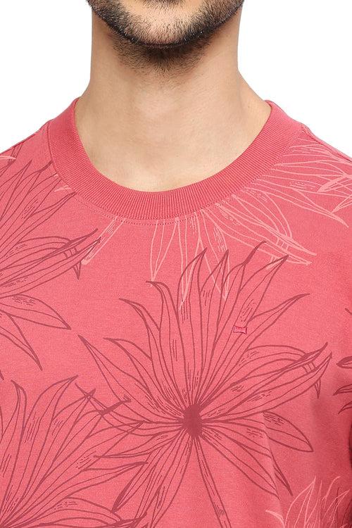 Relaxed Fit Cotton Printed Crew T-Shirts