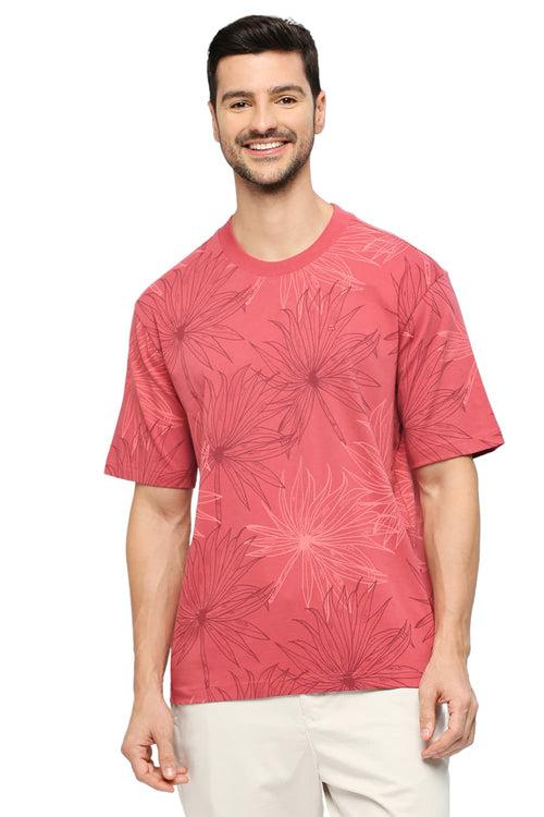 Relaxed Fit Cotton Printed Crew T-Shirts