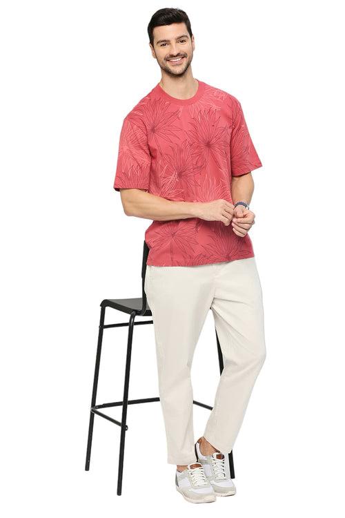 Relaxed Fit Cotton Printed Crew T-Shirts