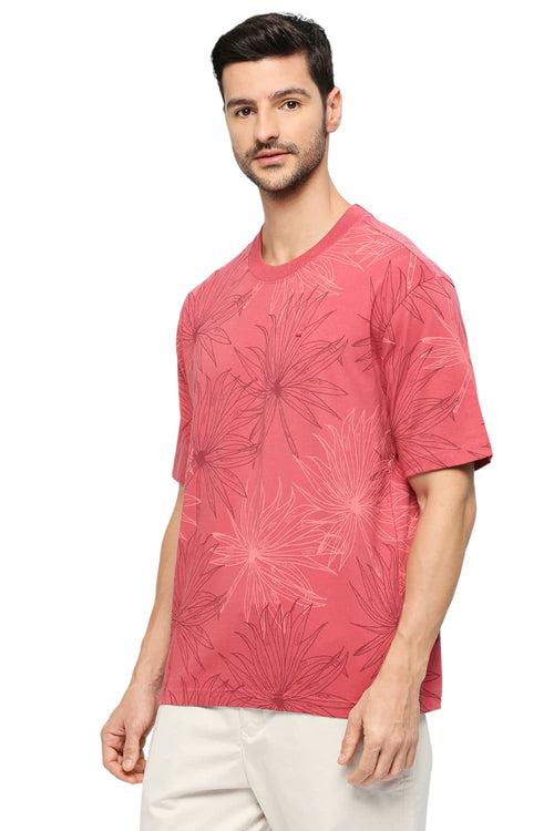 Relaxed Fit Cotton Printed Crew T-Shirts