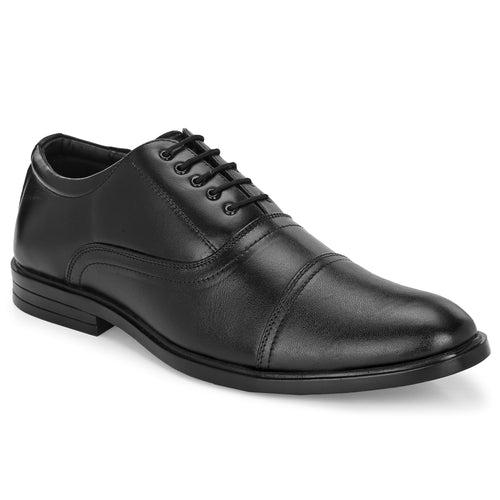 Eego Italy Plus Size Genuine Leather Formal Shoes GT-CHAIN-5-BLACK