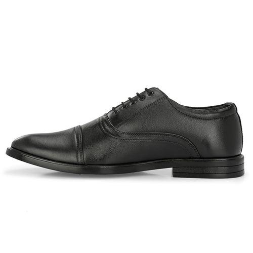 Eego Italy Plus Size Genuine Leather Formal Shoes GT-CHAIN-5-BLACK