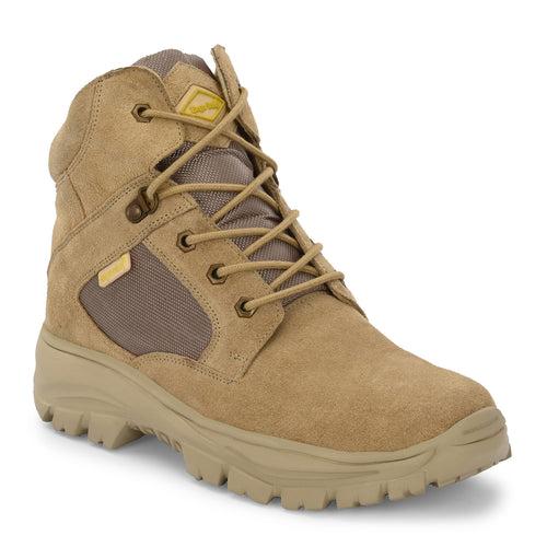 Eego Italy Genuine Leather Troop Aerolite 7.0 Military & Tactical Combat Boot (Beige) With Steel Toe Insert 