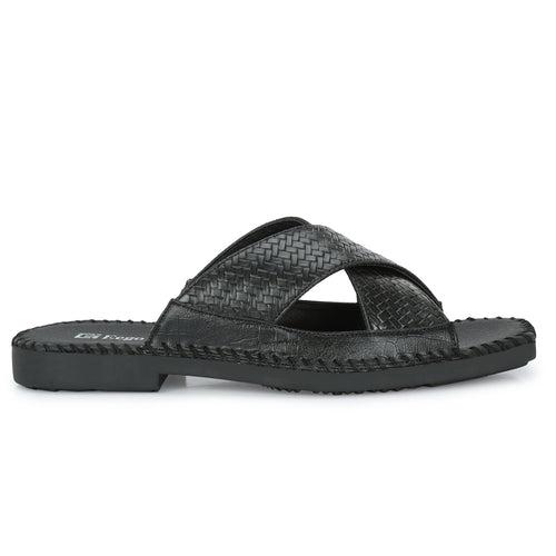 Eego Italy Party Wear Ethnic Slippers HERO-2-BLACK (Sale@499)