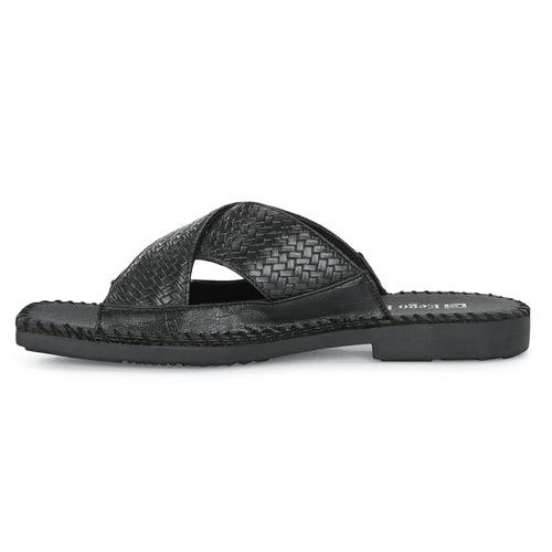 Eego Italy Party Wear Ethnic Slippers HERO-2-BLACK (Sale@499)