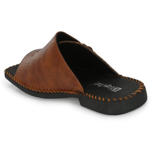 Eego Italy Party Wear Ethnic Slippers HERO-1-TAN (Sale@499)