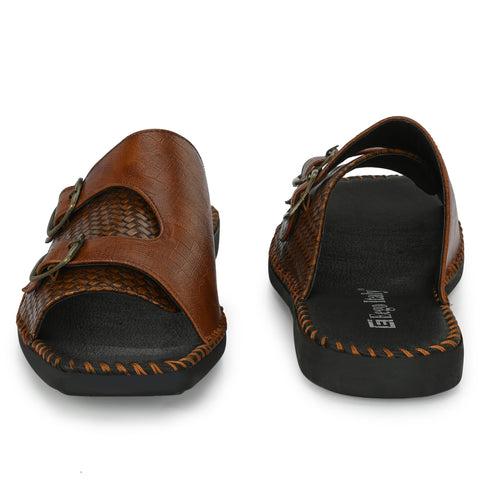 Eego Italy Party Wear Ethnic Slippers HERO-1-TAN (Sale@499)