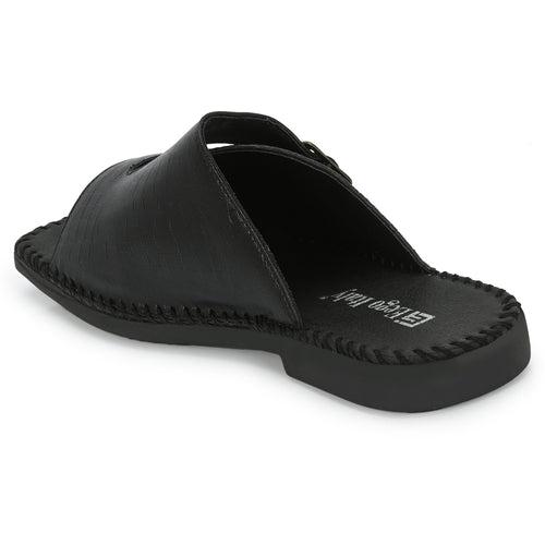 Eego Italy Party Wear Ethnic Slippers HERO-1-BLACK (Sale@499)