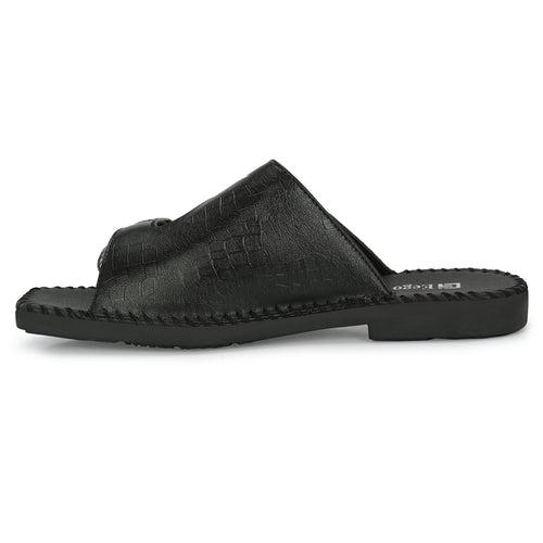 Eego Italy Party Wear Ethnic Slippers HERO-1-BLACK (Sale@499)