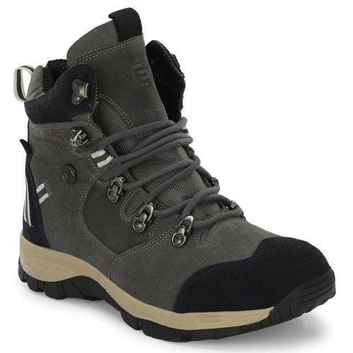 Eego Italy Genuine Leather Outdoor Shoes With Steel Toe HARDY-GREY-BLACK