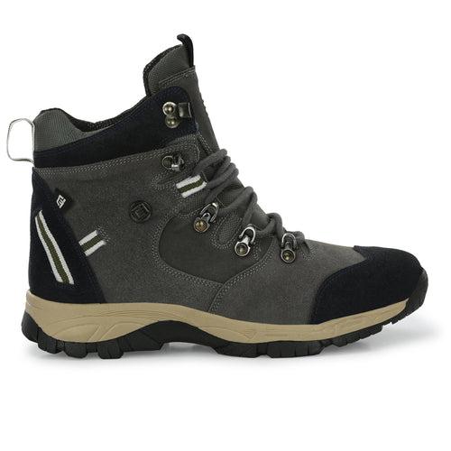 Eego Italy Genuine Leather Outdoor Shoes With Steel Toe HARDY-GREY-BLACK